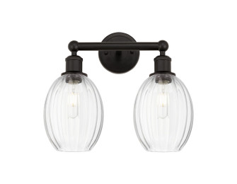Edison Two Light Bath Vanity in Oil Rubbed Bronze (405|6162WOBG4596CL)
