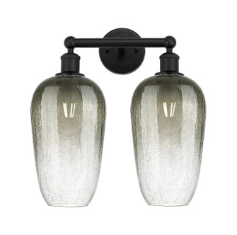 Edison Two Light Bath Vanity in Matte Black (405|6162WBKG4847SL)