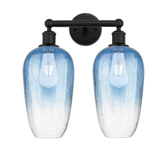 Edison Two Light Bath Vanity in Matte Black (405|6162WBKG4847SB)