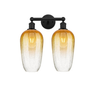 Edison Two Light Bath Vanity in Matte Black (405|6162WBKG4847AM)