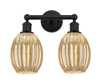 Edison Two Light Bath Vanity in Matte Black (405|6162WBKG4596ME)