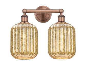 Edison Two Light Bath Vanity in Antique Copper (405|6162WACG4607ME)