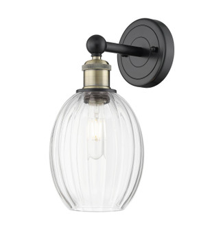 Edison One Light Wall Sconce in Black Antique Brass (405|6161WBABG4596CL)