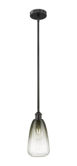 Edison One Light Mini Pendant in Matte Black (405|6161SBKG4806SL)