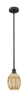 Edison One Light Mini Pendant in Matte Black (405|6161SBKG4596ME)