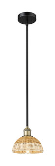 Edison One Light Mini Pendant in Black Antique Brass (405|6161SBABNBD275NAT)