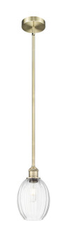 Edison One Light Mini Pendant in Antique Brass (405|6161SABG4596CL)