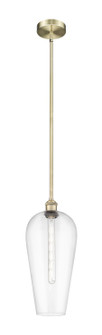 Edison One Light Mini Pendant in Antique Brass (405|6161SABG4568CL)