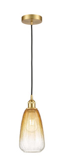 Edison One Light Mini Pendant in Satin Gold (405|6161PSGG4806AM)