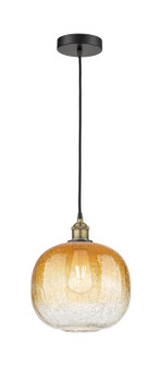 Edison One Light Mini Pendant in Black Antique Brass (405|6161PBABG48110AM)