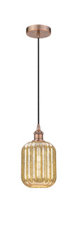 Edison One Light Mini Pendant in Antique Copper (405|6161PACG4607ME)