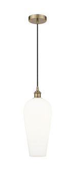 Edison One Light Mini Pendant in Antique Brass (405|6161PABG4568WH)