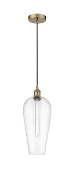 Edison One Light Mini Pendant in Antique Brass (405|6161PABG4568CL)