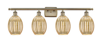 Ballston Four Light Bath Vanity in Antique Brass (405|5164WABG4596ME)