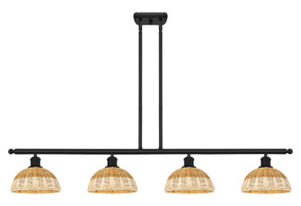 Ballston Four Light Island Pendant in Matte Black (405|5164IBKNBD29NAT)
