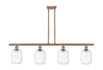 Ballston Four Light Island Pendant in Antique Copper (405|5164IACG4607CL)