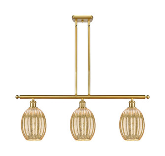 Ballston Three Light Island Pendant in Satin Gold (405|5163ISGG4596ME)