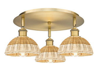 Ballston Three Light Semi-Flush Mount in Brushed Brass (405|5163CBBNBD275NAT)