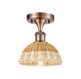 Ballston One Light Semi-Flush Mount in Antique Copper (405|5161CACNBD275NAT)
