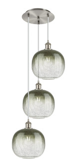 Ballston Three Light Pendant in Brushed Satin Nickel (405|113B3PSNG48110SL)