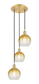 Ballston Three Light Pendant in Satin Gold (405|113B3PSGG4838AM)