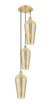 Ballston Three Light Pendant in Satin Gold (405|113B3PSGG4568ME)