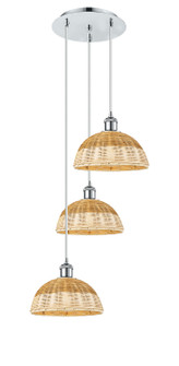 Ballston Three Light Pendant in Polished Chrome (405|113B3PPCNBD29NAT)