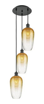 Ballston Three Light Pendant in Matte Black (405|113B3PBKG4847AM)