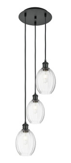 Ballston Three Light Pendant in Matte Black (405|113B3PBKG4596CL)