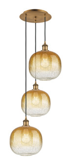Ballston Three Light Pendant in Brushed Brass (405|113B3PBBG48110AM)