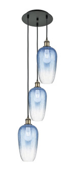 Ballston Three Light Pendant in Black Antique Brass (405|113B3PBABG4847SB)