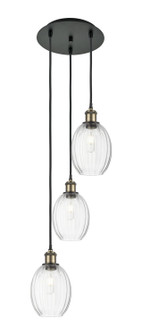 Ballston Three Light Pendant in Black Antique Brass (405|113B3PBABG4596CL)