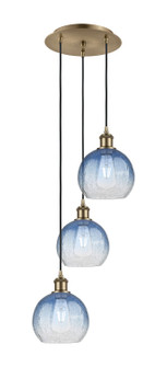 Ballston Three Light Pendant in Antique Brass (405|113B3PABG4838SB)
