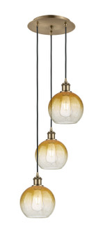 Ballston Three Light Pendant in Antique Brass (405|113B3PABG4838AM)