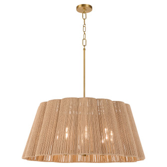 Anton Eight Light Pendant in Brushed Brass (19|851847)