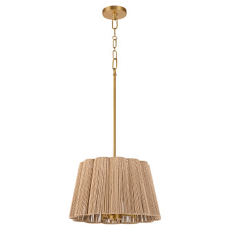 Anton Three Light Pendant in Brushed Brass (19|851347)