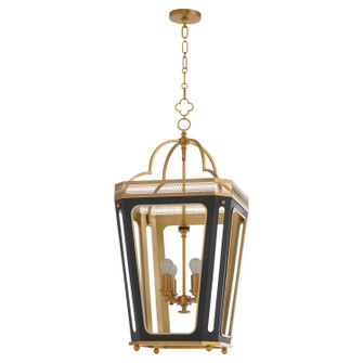 Loire Four Light Pendant in Matte Black|Brushed Brass (19|84045947)