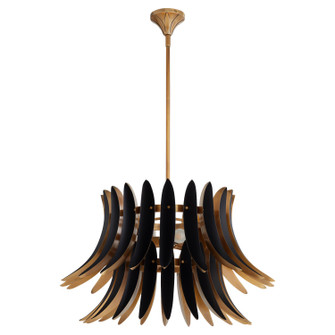 Aldridge Three Light Pendant in Brushed Brass|Matte Black (19|82535659)
