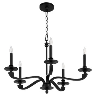 Chantelle Five Light Chandelier in Matte Black (19|6240559)