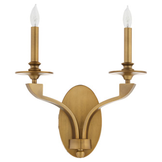 Chantelle Two Light Wall Mount in Brushed Brass (19|5240247)