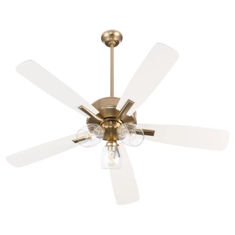 Ovation 52'' Ceiling Fan in Aged Brass/Studio White (19|452503806)