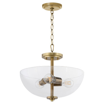 Adams Three Light Dual Mount in Aged Brass (19|28001580)