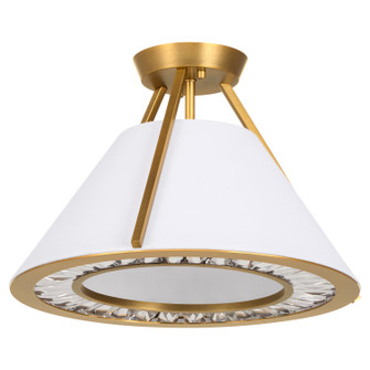Gorham Three Light Semi-Flush Mount in Brushed Brass (19|2382347)