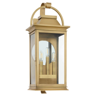 Concord Three Light Outdoor Wall Sconce in Heritage Brass (208|11998)
