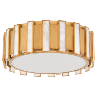 Volterra Four Light Flush Mount in Aged Brass (208|11948)