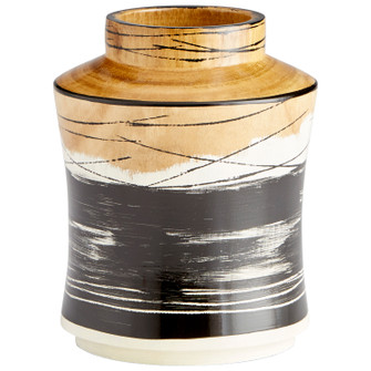 Vase in Black/White/Walnut (208|09869)