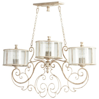 Florine Nine Light Island Pendant in Persian White And Mystic Silver (208|05782)
