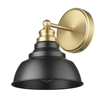 Bishop One Light Wall Sconce in Matte Black and Brass (106|IN40026BK)