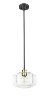 Oxley One Light Pendant in Matte Black and Brass (106|IN20033BK)