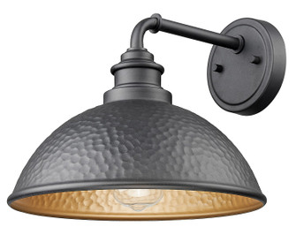 Hammond One Light Wall Lantern in Hammered Black with Matte Gold (106|1031BK)